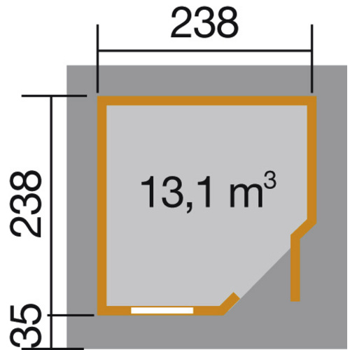 WEKA Gartenhaus »213«, Holz, BxHxT: 27...