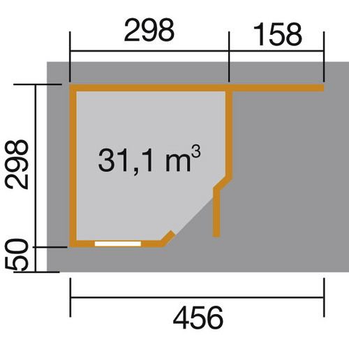 WEKA Gartenhaus »213 Gr. 2«, Holz, BxH...