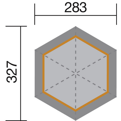 WEKA Sitzlaube, sechseckdach|zeltdach, s...