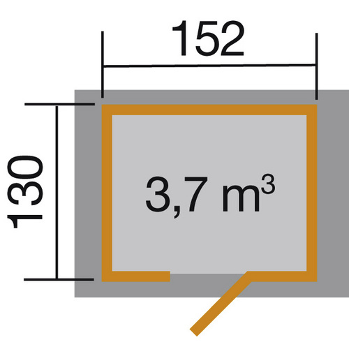 WEKA Gartenhaus »317 Gr.1«, BxT: 152 x...