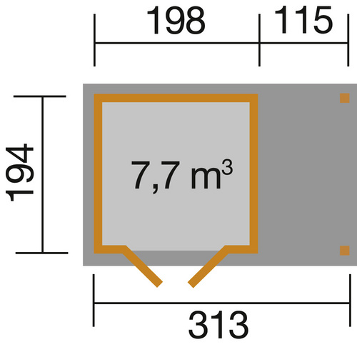 WEKA Gartenhaus »321 A Gr.1«, Holz, Bx...