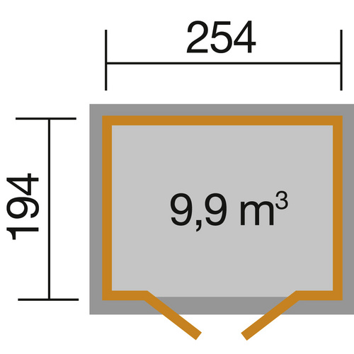 WEKA Gartenhaus »321 Gr.2«, Holz, BxHx...