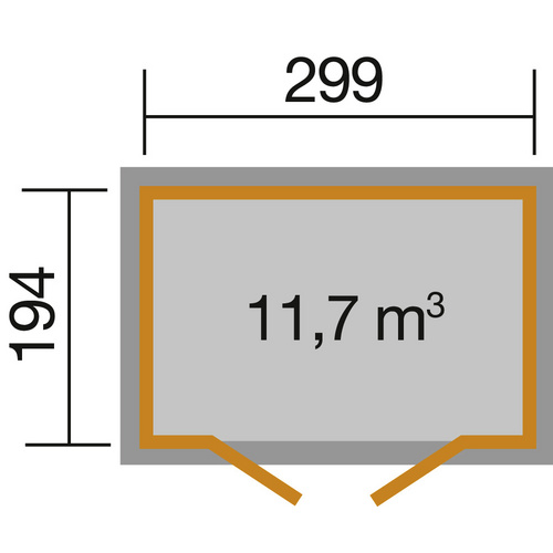 WEKA Gartenhaus »321 Gr.4«, Holz, BxHx...