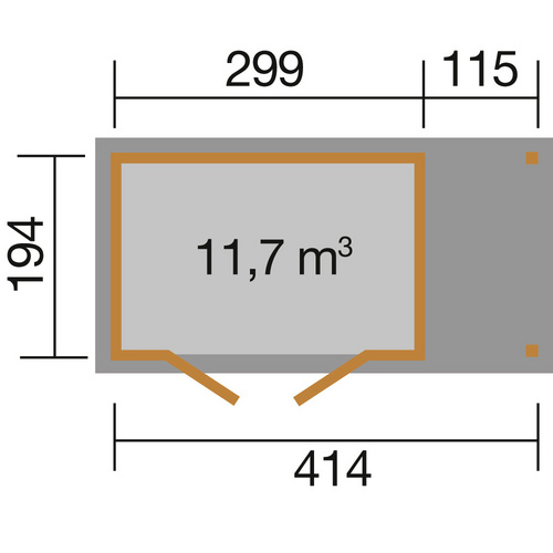 WEKA Gartenhaus »321 A Gr.4«, Holz, Bx...