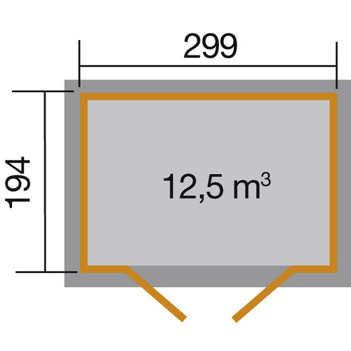 WEKA Gartenhaus »323 Gr.4«, Holz, BxHx...