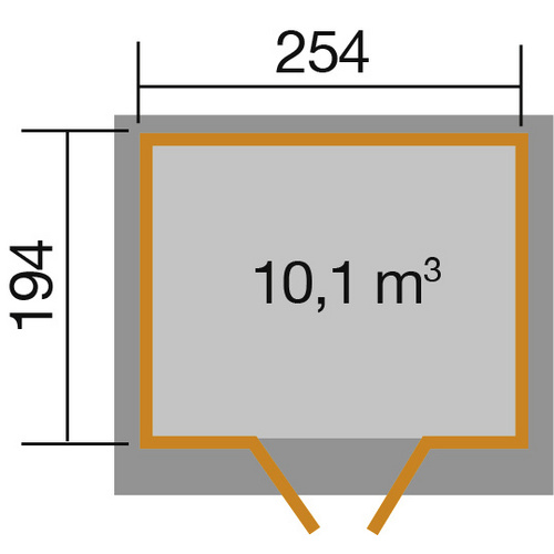 WEKA Gartenhaus »325 Gr.3«, Holz, BxHx...