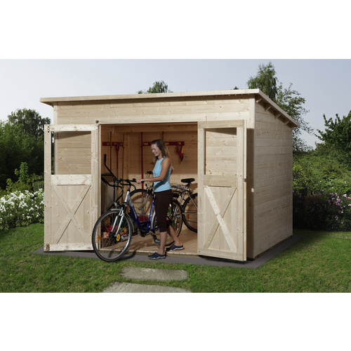 Weka Holz-Gartenhaus Triest B Natur 299 cm x 250 cm