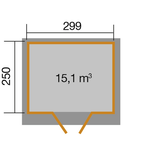 WEKA Gartenhaus »325 Gr.4«, Holz, BxHx...