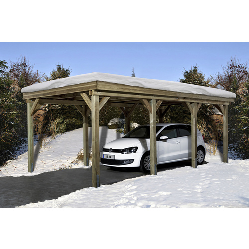 WEKA Carport, holzfarben - braun...