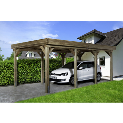 WEKA Carport, holzfarben - braun