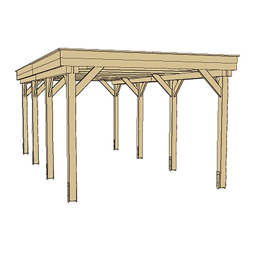 WEKA Carport, holzfarben - braun...