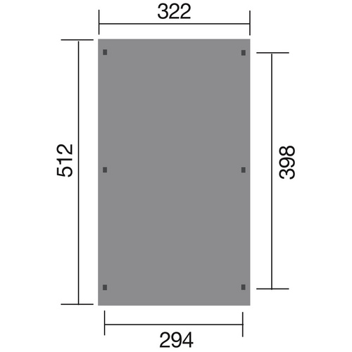 WEKA Einzelcarport »617«, Gr. 1, Flach...