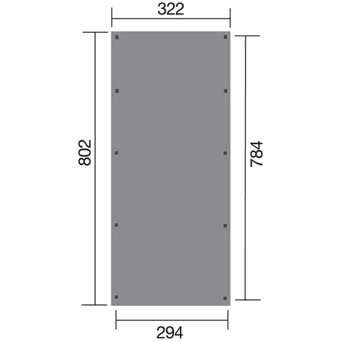 WEKA Einzelcarport »617«, Gr. 3, Flach...