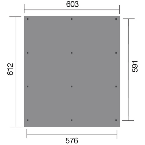 WEKA Doppelcarport »618«, Gr. 2, Flach...