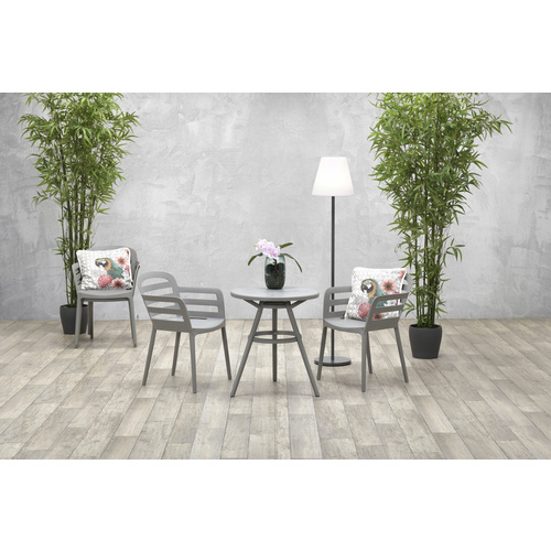 GARDEN IMPRESSIONS Gartentisch »Marino«, BxHxT: 60 x 70 x 60 cm, Tischplatte: Kunststoff - grau