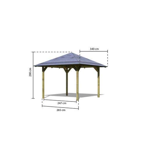 KARIBU Pavillon »Sevilla«, Walmdach, v...