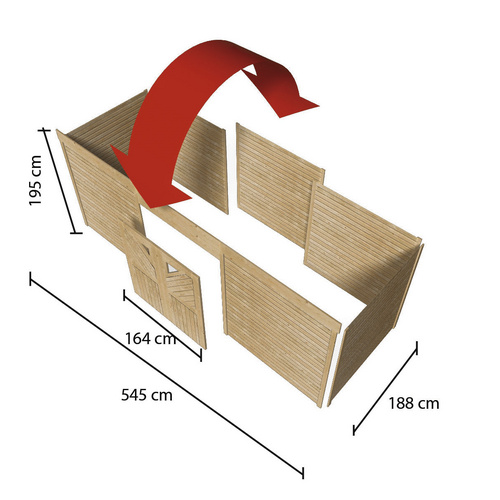 KARIBU Geräteraum, holzfarben, (BxT): 5...