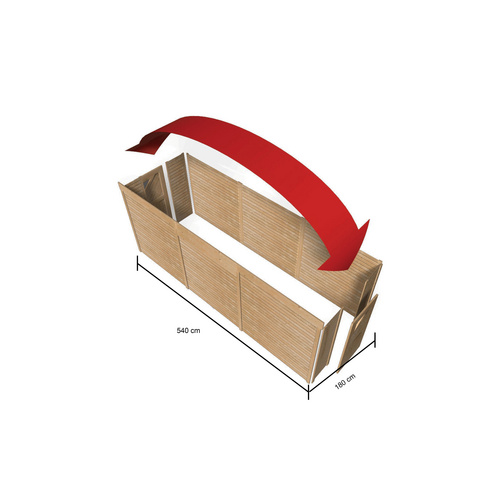 KARIBU Geräteraum, holzfarben, (BxT): 5...