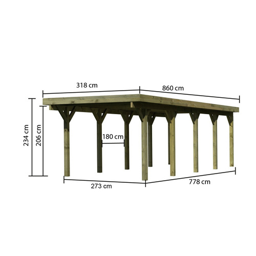 KARIBU Einzelcarport »Classic 3 Variant...