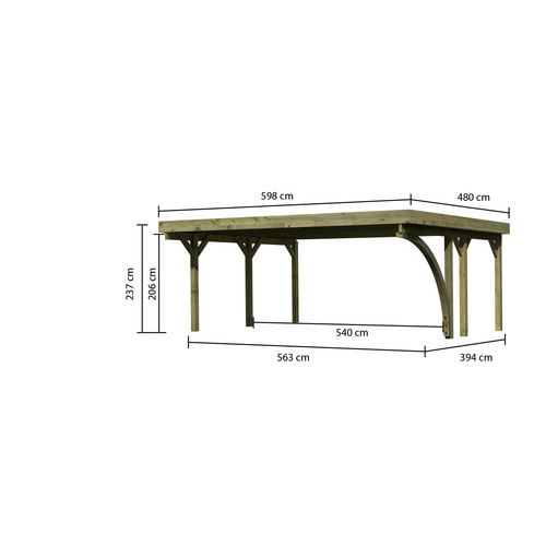 KARIBU Doppelcarport »Classic 1 Variant...