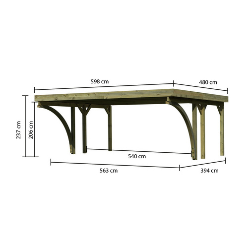 KARIBU Doppelcarport »Classic 1 Variant...