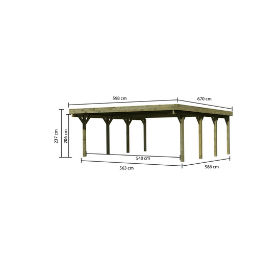 KARIBU Doppelcarport »Classic 2 Variant...