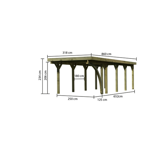 KARIBU Einzelcarport »Classic 3 Variant...