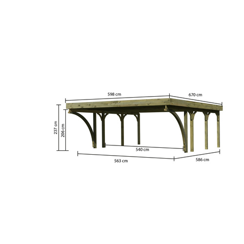 KARIBU Doppelcarport »Classic 2 Variant...