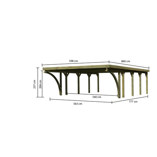 KARIBU Doppelcarport »Classic 3 Variant...