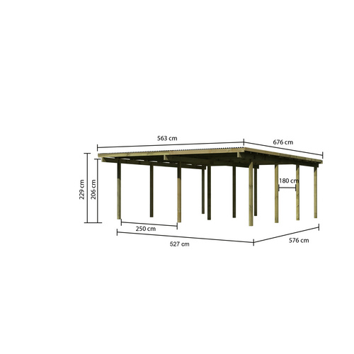 KARIBU Doppelcarport »Eco 2 Variante A...