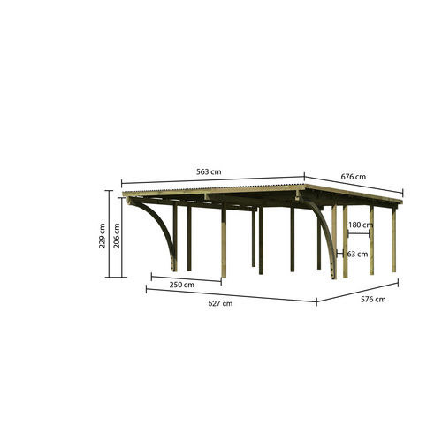 KARIBU Doppelcarport »Eco 2 Variante C...