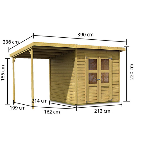 KARIBU Gartenhaus »Merseburg«, BxT: 39...