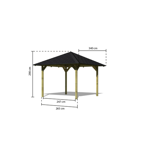 KARIBU Pavillon »Sevilla«, Walmdach, v...