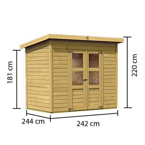 KARIBU Gartenhaus »Merseburg«, BxT: 26...