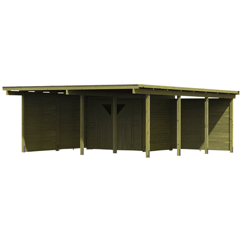 KARIBU Doppelcarport, B x T x H: 563 x 6... KARIBU Doppelcarport, B x T x H: 563 x 6...