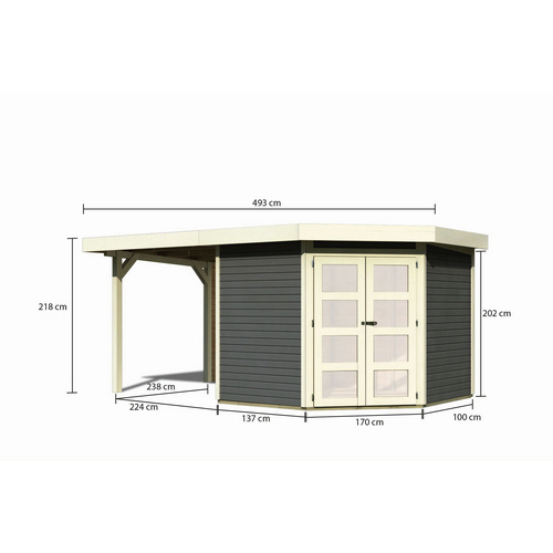 KARIBU Gartenhaus »Guckelsby«, BxT: 49...