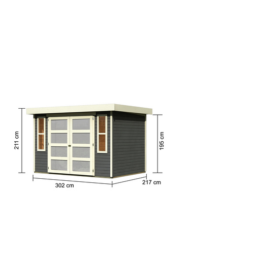 KARIBU Gartenhaus »Rieseby«, BxT: 330 ...