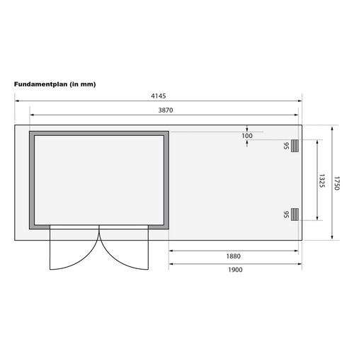 KARIBU Gartenhaus »Rysum«, BxT: 415 x ...