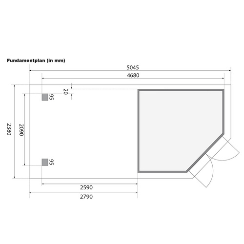 KARIBU Gartenhaus »Guckelsby«, BxT: 50...