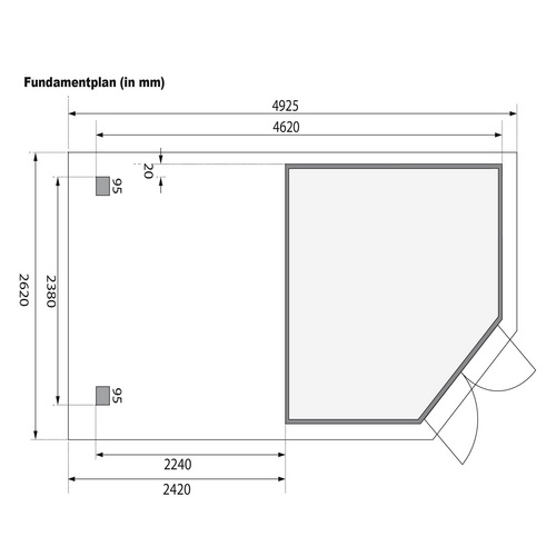 KARIBU Gartenhaus »Guckelsby«, BxT: 49...