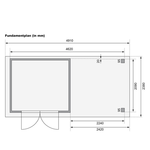 KARIBU Gartenhaus »Rieseby«, BxT: 491 ...