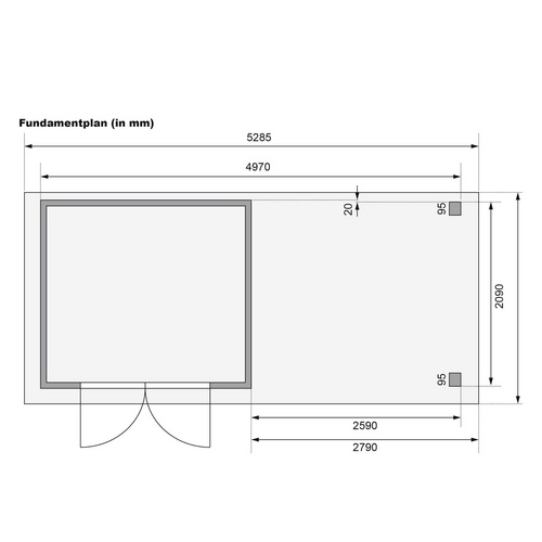 KARIBU Gartenhaus »Rieseby«, BxT: 529 ...