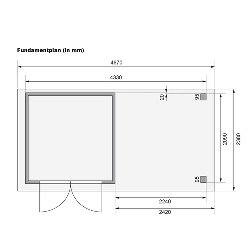 KARIBU Gartenhaus »Rieseby«, BxT: 467 ...