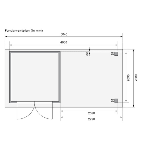 KARIBU Gartenhaus »Rieseby«, BxT: 505 ...