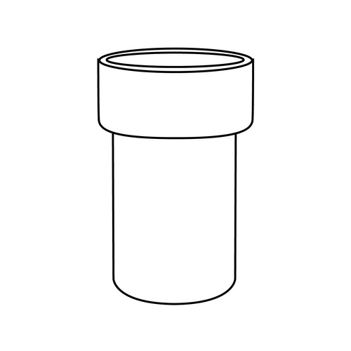 Ersatzglas für Toilettenbürste Items, Glas, weiß