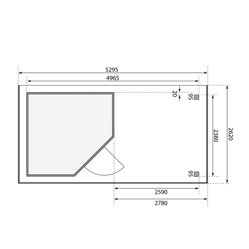 KARIBU Gartenhaus »Schwandorf«, BxT: 5...