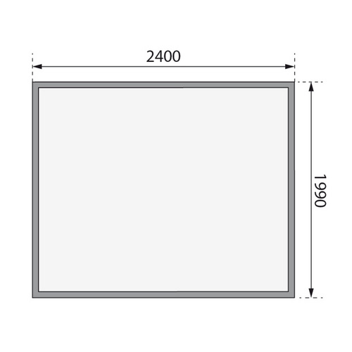 KARIBU Ferienhaus »Kandern 2«, Holz, BxHxT: 244 x 222 x 204 cm (Außenmaße inkl. Dachüberstand) - grau |  Fichte