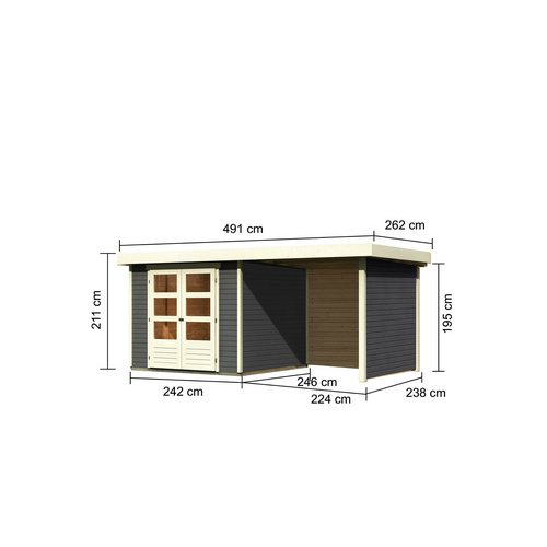 KARIBU Gartenhaus »Askola«, BxT: 491 x...