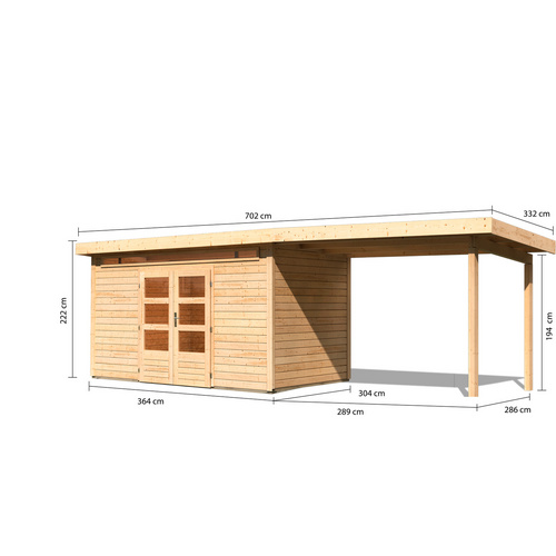 KARIBU Gartenhaus »Kandern« (RABATT 10%)