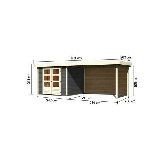 KARIBU Gartenhaus »Askola«, BxT: 528.5...